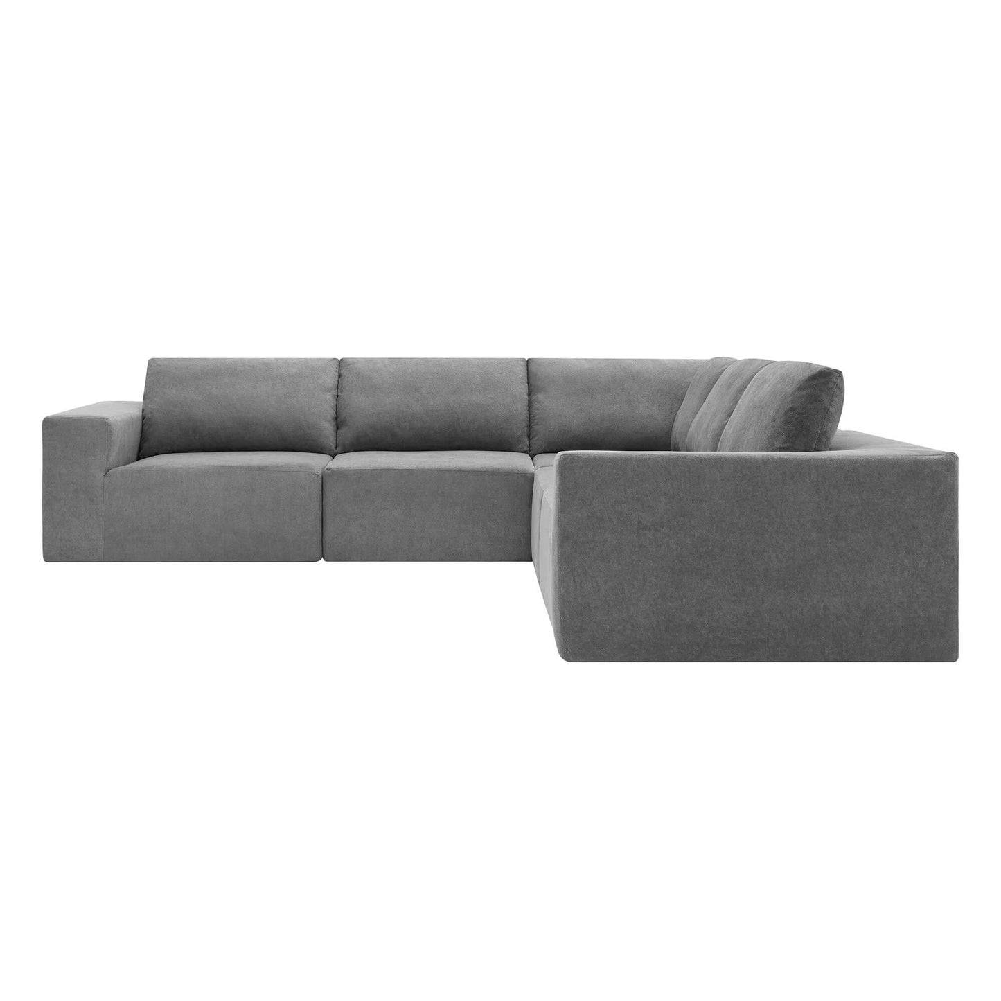 Modern Modular Low Profile Corner Sectional Sofa 116"