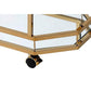 Lacole Beverage Serving Cart, Champagne & Mirrors