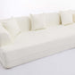 Modular Sectional Modern Minimalist Boucle Sofa, White or Beige 125" - Revel Sofa 