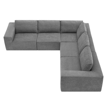 Modern Modular Low Profile Corner Sectional Sofa 116"