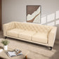 MCM Tufted Leather 3 Seat Sofa 92" (3 Colors)