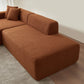 Contemporary Low Profile Sectional Chaise Foam Sofa 105" (3 Colors)