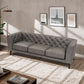 MCM Tufted Leather 3 Seat Sofa 92" (3 Colors)