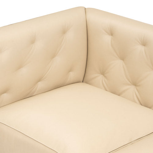 MCM Tufted Leather 3 Seat Sofa 92" (3 Colors)