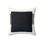 Spun Polyester Square Designer Pillow - Black & White - Revel Sofa 