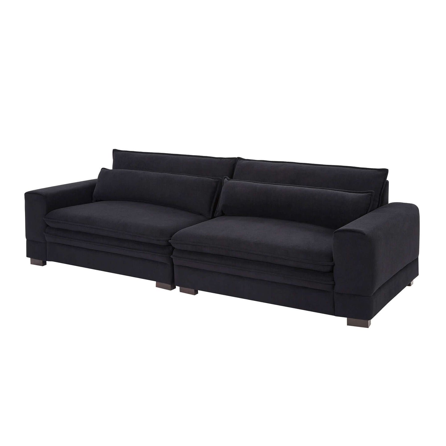 Modern Low Profile Fabric Sofa 104" (4 Colors)