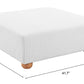 Tayte Big Deep Seated Modular Corduroy Sofa Couch, White (150")