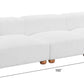 Tayte Big Deep Seated Modular Corduroy Sofa Couch, White (150")