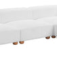 Tayte Big Deep Seated Modular Corduroy Sofa Couch, White (150")