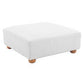 Tayte Big Deep Seated Modular Corduroy Sofa Couch, White (150")