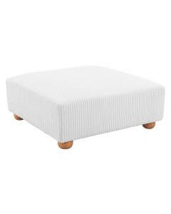 Tayte Big Deep Seated Modular Corduroy Sofa Couch, White (150")