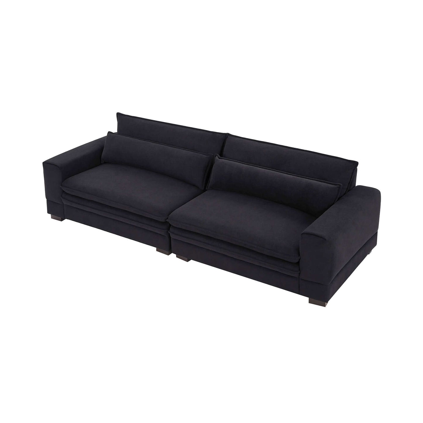 Modern Low Profile Fabric 4 Seater Sofa Couch 104" (4 Colors)