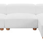 Tayte Big Deep Seated Modular Corduroy Sofa Couch, White (150")