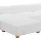 Tayte Deep Seated Modular Corduroy Sofa White 150"