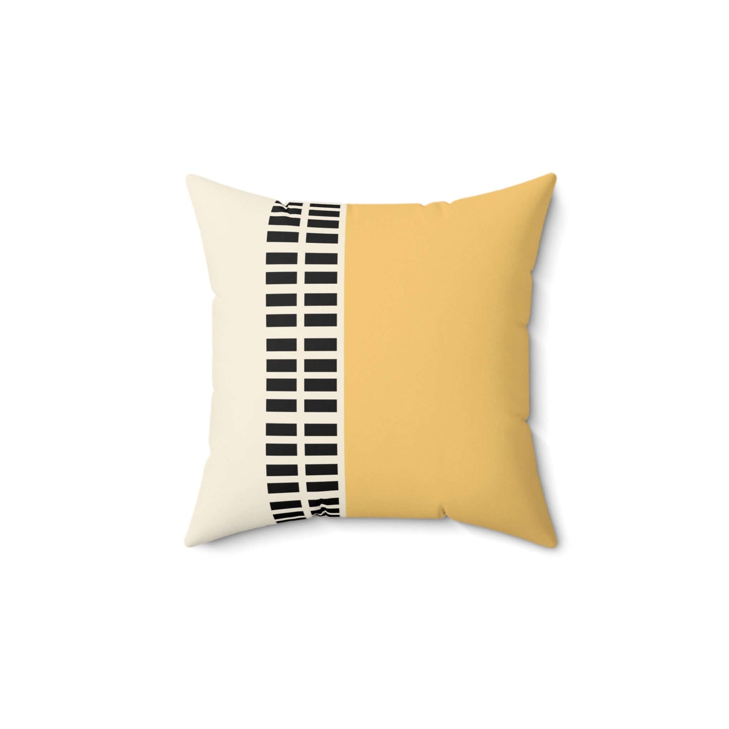 Spun Polyester Square Pillow - Black & Yellow - Revel Sofa 