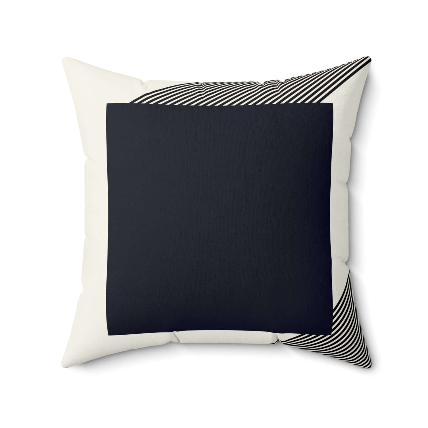 Spun Polyester Square Designer Pillow - Black & White - Revel Sofa 