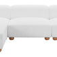 Tayte Deep Seated Modular Corduroy Sofa White 150"