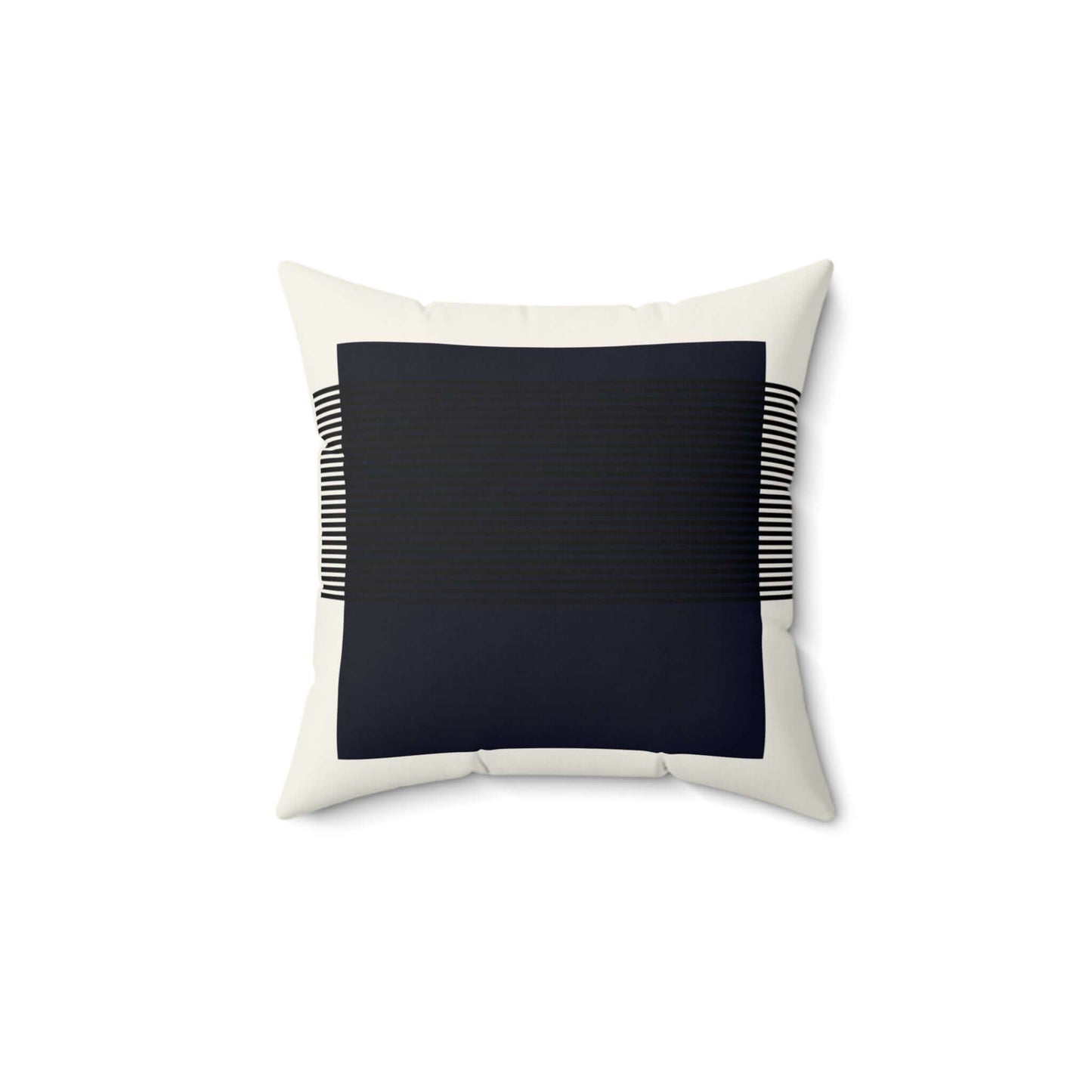 Spun Polyester Square Designer Pillow - Black & White - Revel Sofa 