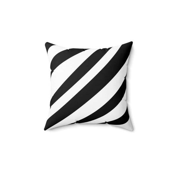 Spun Polyester Striped Designer Square Accent Pillow - Revel Sofa 