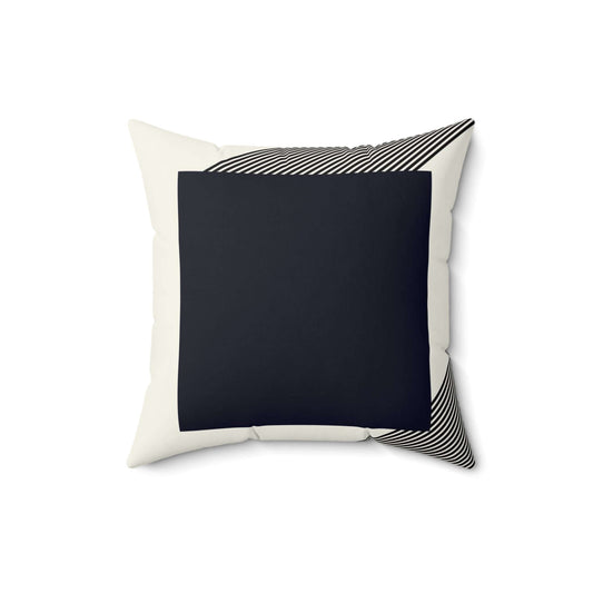 Spun Polyester Square Designer Pillow - Black & White - Revel Sofa 