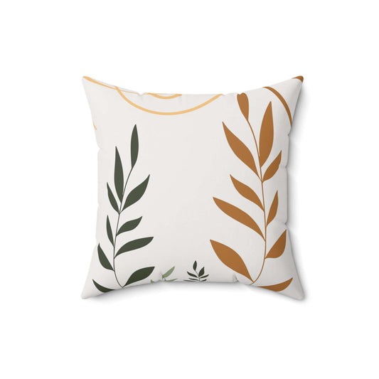 Spun Polyester Designer Square Accent Pillow - Nature