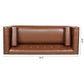 MCM Tufted Faux Leather Sofa 79"