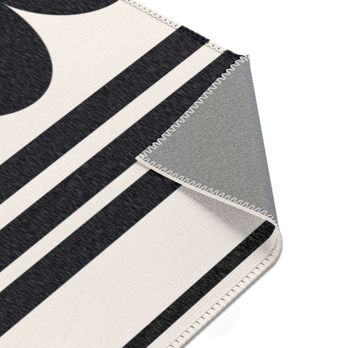 Rectangular Designer Area Rug Shapes, Tan & Black - Revel Sofa 