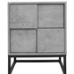 Industrial Geometric 2 Drawer Nightstand in Cement Gray - Revel Sofa 