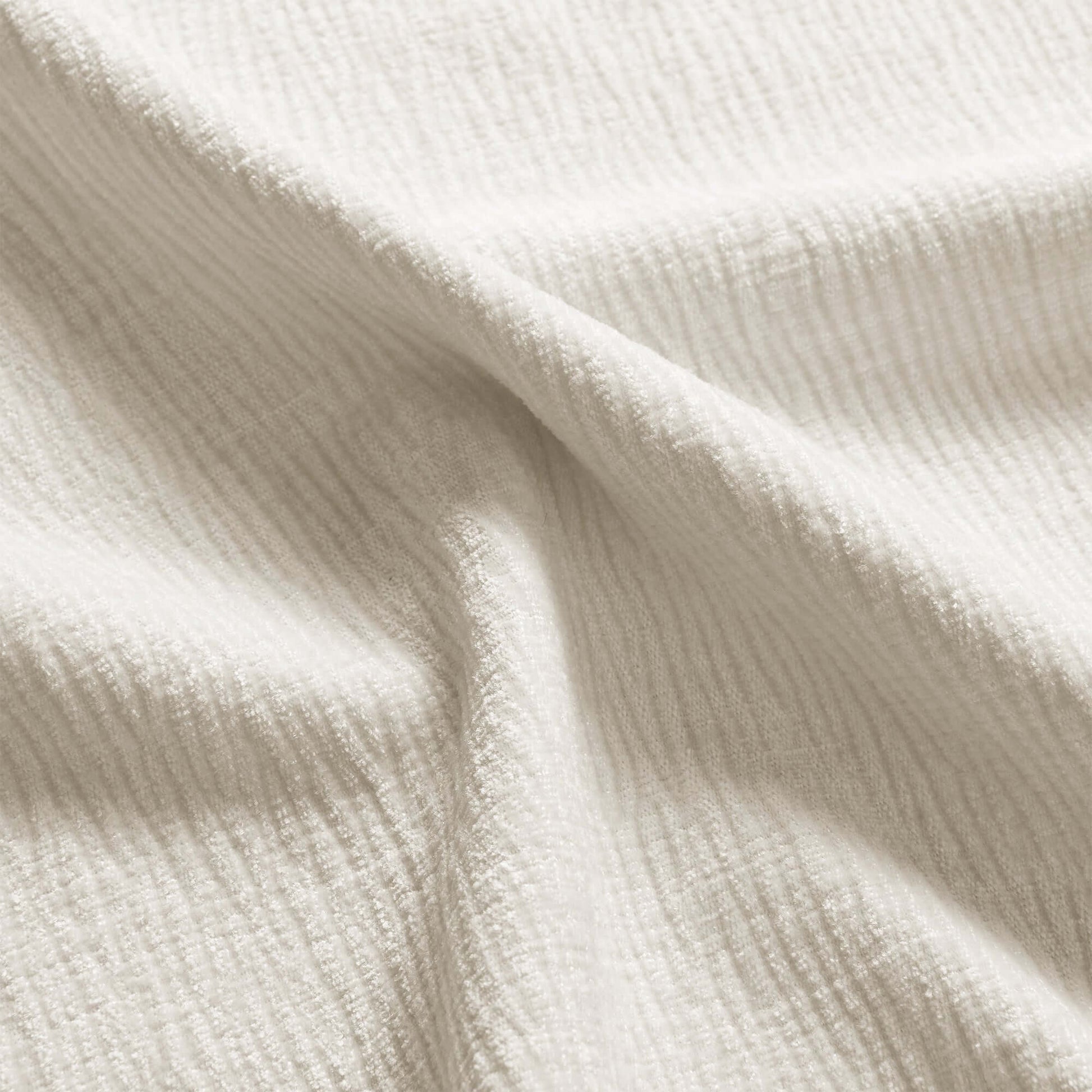 Close-up of the chenille fabric texture in beige color for the Modular U Shape Dual Chaise Sectional Sofa 110"