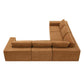 Modern Modular Low Profile Square Arm Corner Sectional Sofa (116")