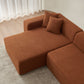 Contemporary Low Profile Sectional Chaise Foam Sofa 105" (3 Colors)