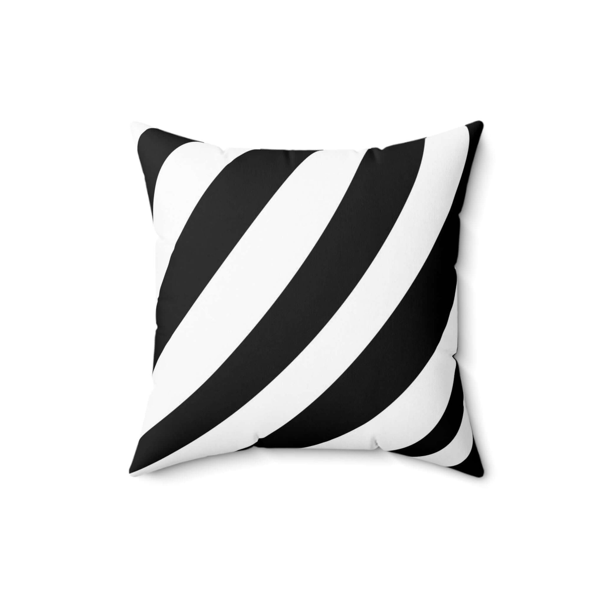 Spun Polyester Striped Designer Square Accent Pillow - Revel Sofa 