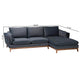 Linanas MCM Fabric Sectional RF Chaise Sofa in Dark Gray 100"