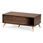 Edel MCM Rectangular MDF Coffee Table in Walnut Brown 41"