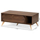 Edel MCM Rectangular MDF Coffee Table in Walnut Brown 41"