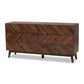 Hartman MCM Wood 6 Drawer Dresser in Walnut Brown 63"