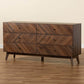 Hartman MCM Wood 6 Drawer Dresser in Walnut Brown 63"