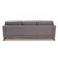 Sava MCM Gray Fabric Walnut Wood Base Sofa 82"