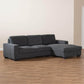 Nevin Modern Fabric Sectional Chaise Sofa 104"