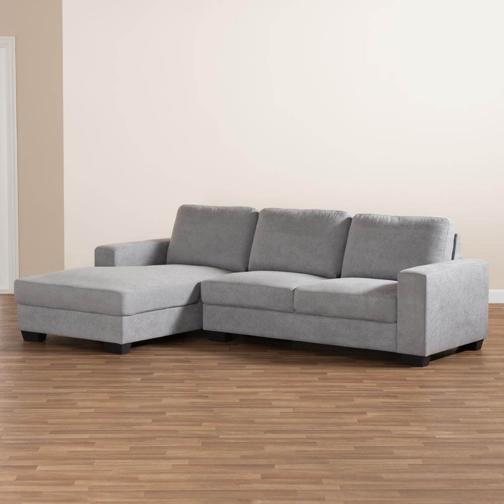 Nevin Modern Fabric Sectional Chaise Sofa 104"