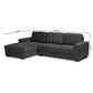 Nevin Modern Fabric Sectional Chaise Sofa 104"