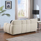 Modern Marshmallow Tufted Boucle Fabric Sofa