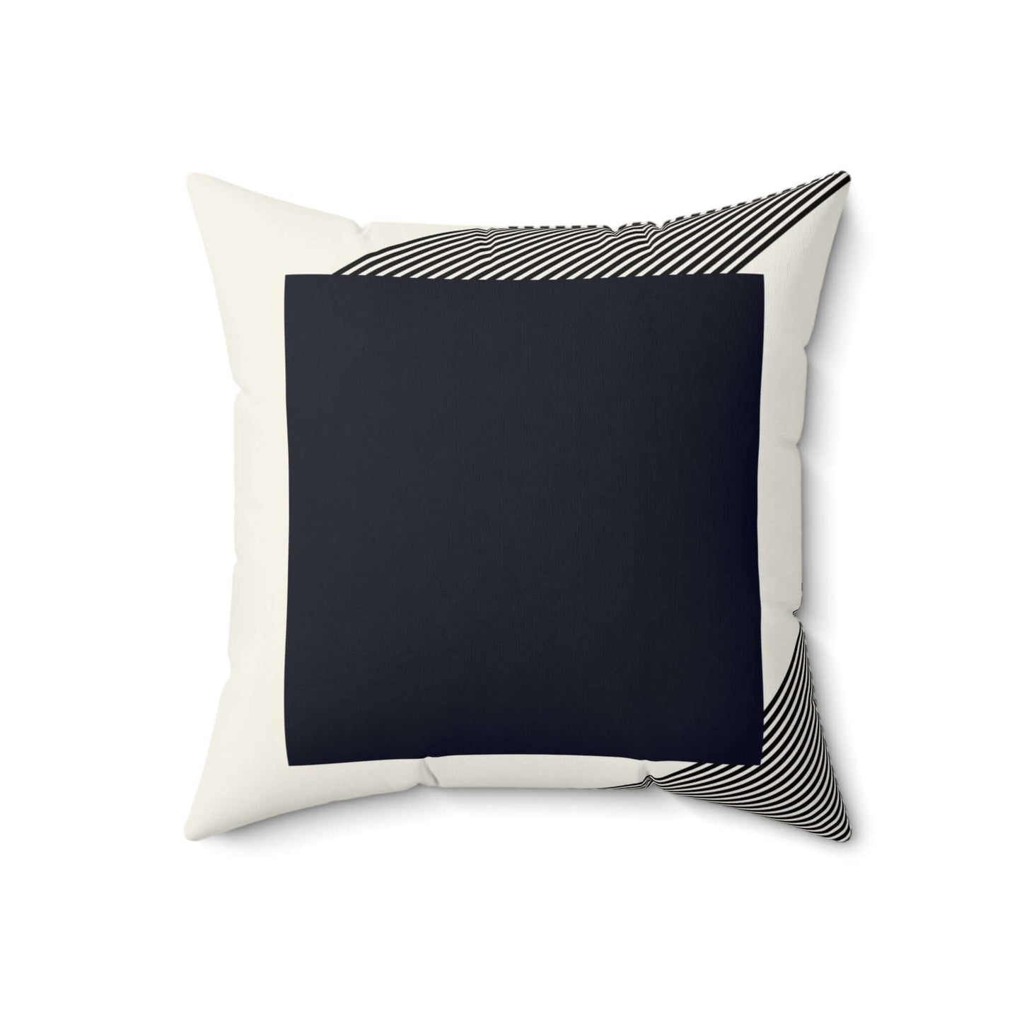 Spun Polyester Square Designer Pillow - Black & White - Revel Sofa 