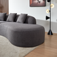 Modern Curved Sectional Boucle Foam Sofa 119" (3 Colors)