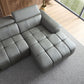 Modern Leather Chaise Sectional Sofa w/ Adjustable Foot & Headrest 113" (2 Colors)