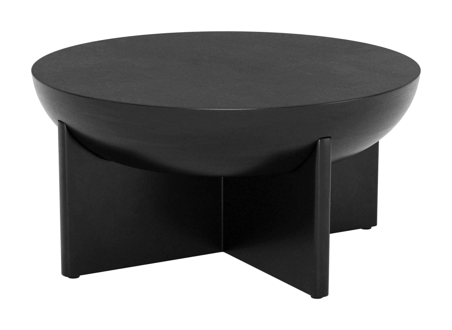 Tume Solid Wood Coffee Table in Black - Revel Sofa 