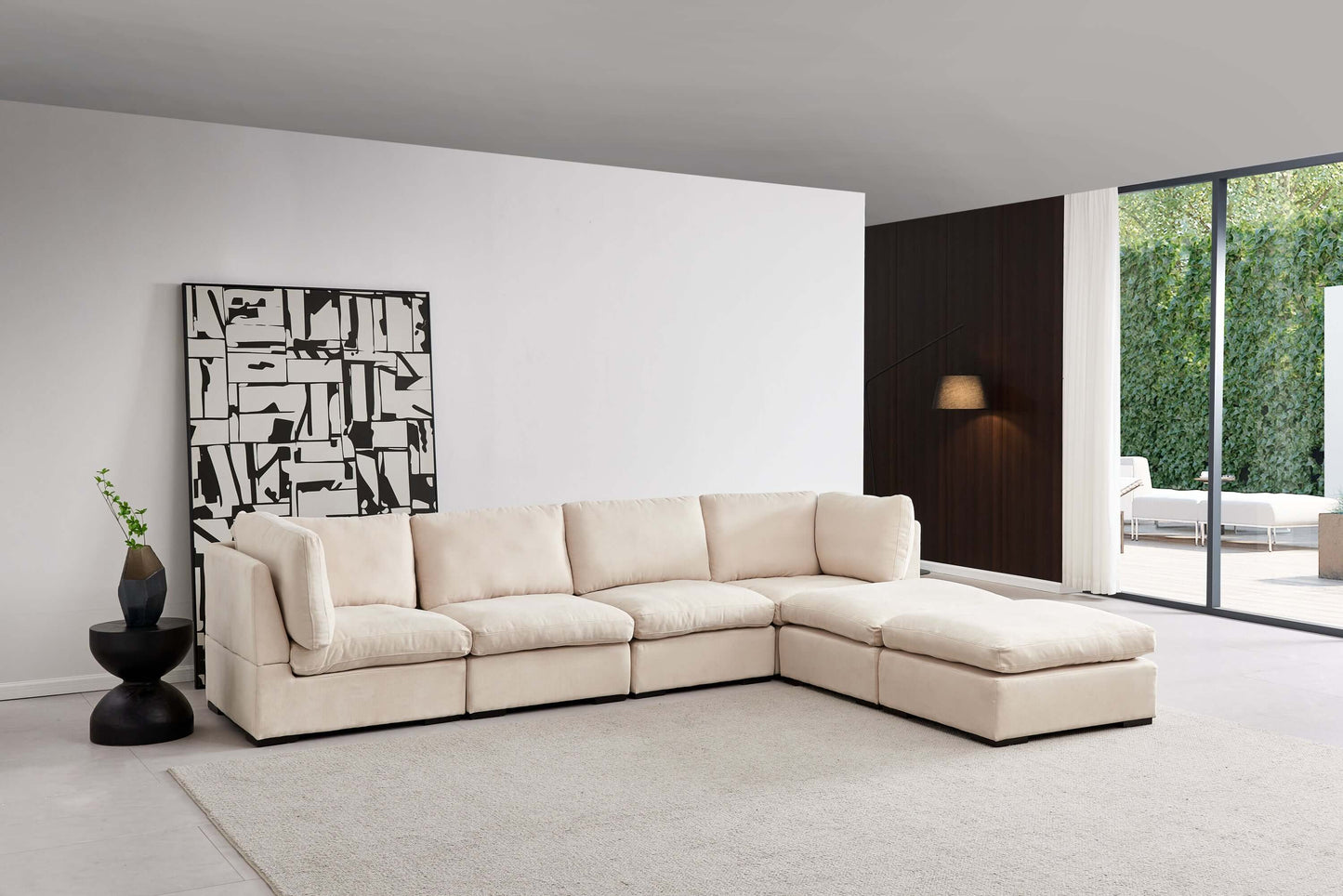 Modern Modular Cloud L Shape or Dual Chaise Sectional Sofa