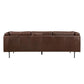 MCM Styled Brown Genuine Leather Sofa 88” - Revel Sofa 