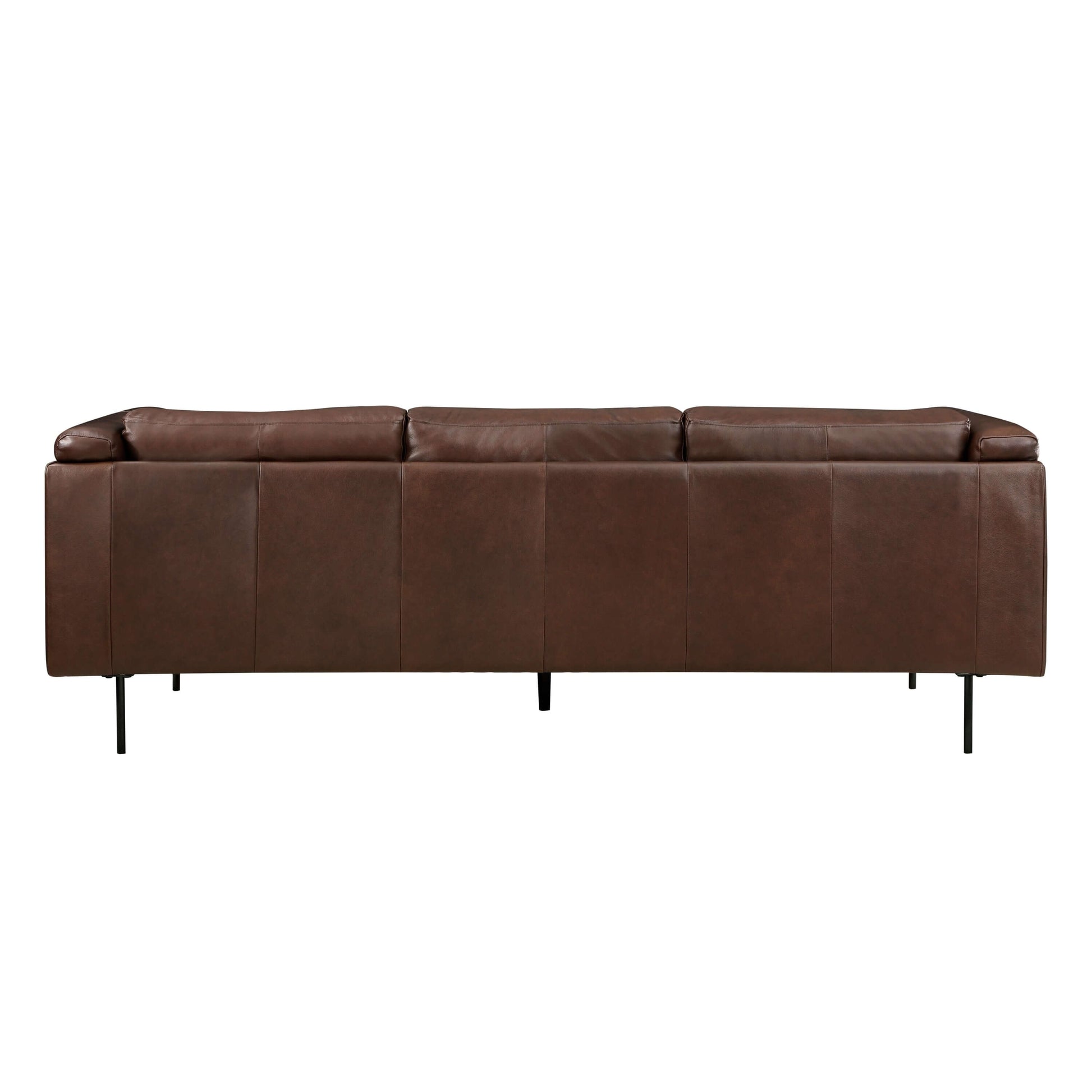 MCM Styled Brown Genuine Leather Sofa 88” - Revel Sofa 