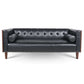 MCM Tufted Faux Leather Sofa 79"